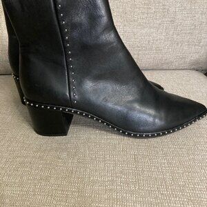 Dolce Vita Black Leather Ankle Boots Size 9